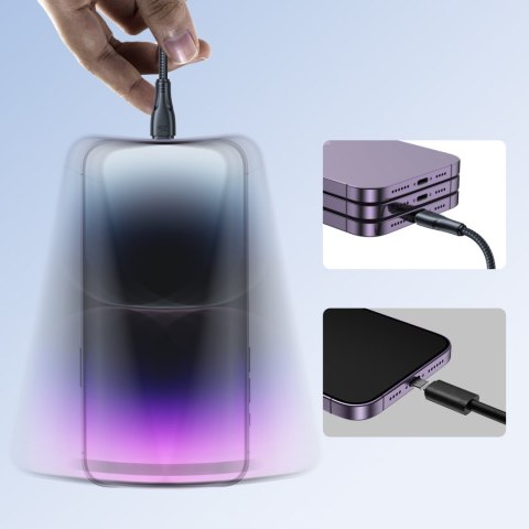 Przewód kabel iPhone Surpass Series USB-C - Lightning 20W 1.2m czarny Przewód kabel iPhone Surpass Series USB-C - Lightning 20W 1.2m czarny