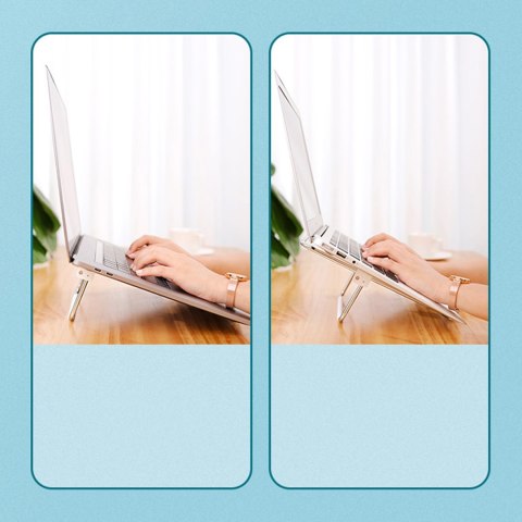 Regulowana podstawka stojak pod laptopa srebrny Regulowana podstawka stojak pod laptopa srebrny