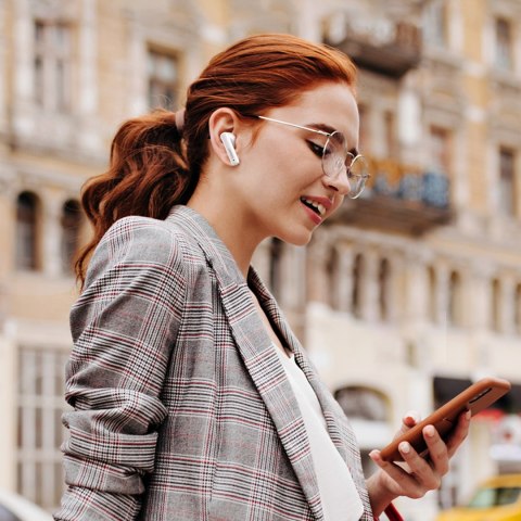 Słuchawki bezprzewodowe Bluetooth TWS ANC WS106 HiTune T3 białe Słuchawki bezprzewodowe Bluetooth TWS ANC WS106 HiTune T3 białe