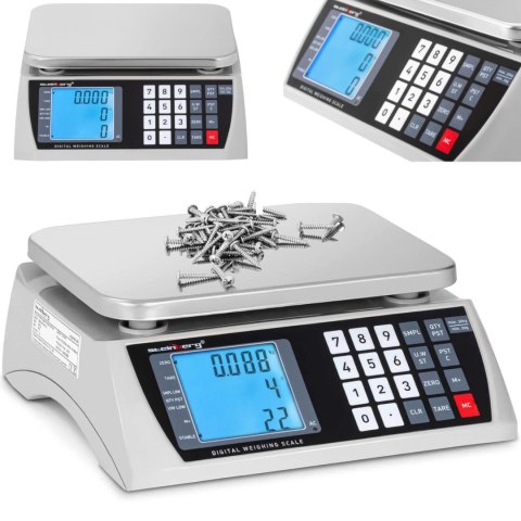 Waga sklepowa handlowa licząca LCD 22.3 x 17.4 cm 30 kg / 1 g Waga sklepowa handlowa licząca LCD 22.3 x 17.4 cm 30 kg / 1 g