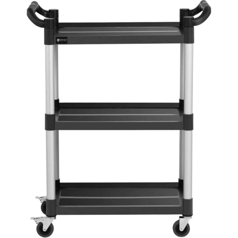 Wózek kelnerski serwisowy 3 półki plastikowe 63 x 40cm do 90kg Wózek kelnerski serwisowy 3 półki plastikowe 63 x 40cm do 90kg