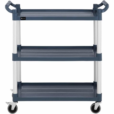 Wózek kelnerski serwisowy 3 półki plastikowe 84 x 49cm do 150kg Wózek kelnerski serwisowy 3 półki plastikowe 84 x 49cm do 150kg