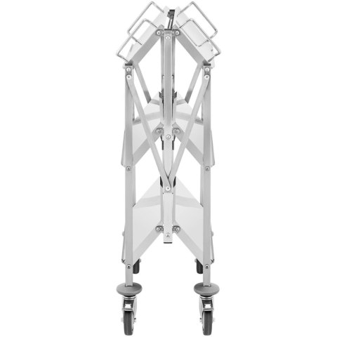 Wózek składany kelnerski cateringowy stal nierdzewna 3 półki do 90kg