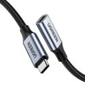 Wytrzymały przedłużacz kabla przewodu USB-C 3.1 10Gb/s 1m szary Wytrzymały przedłużacz kabla przewodu USB-C 3.1 10Gb/s 1m szary