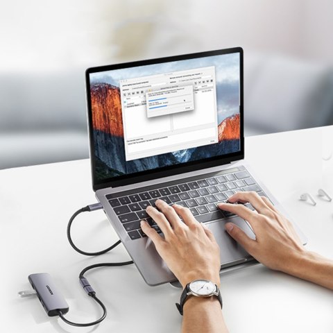 Wytrzymały przedłużacz kabla przewodu USB-C 3.1 10Gb/s 1m szary Wytrzymały przedłużacz kabla przewodu USB-C 3.1 10Gb/s 1m szary