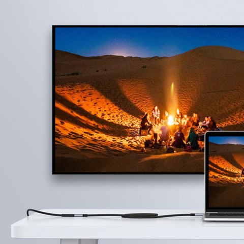 Wytrzymały przedłużacz kabla przewodu USB-C 3.1 10Gb/s 1m szary Wytrzymały przedłużacz kabla przewodu USB-C 3.1 10Gb/s 1m szary