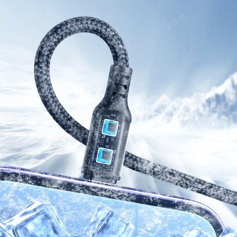 4w1 Kabel przewód USB-A - USB-C 2x iPhone Lightning microUSB 1.2m czarny 4w1 Kabel przewód USB-A - USB-C 2x iPhone Lightning microUSB 1.2m czarny