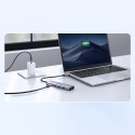 5w1 Wielofunkcyjny HUB adapter USB-C 3x USB-A HDMI 4K PD 100W szary 5w1 Wielofunkcyjny HUB adapter USB-C 3x USB-A HDMI 4K PD 100W szary