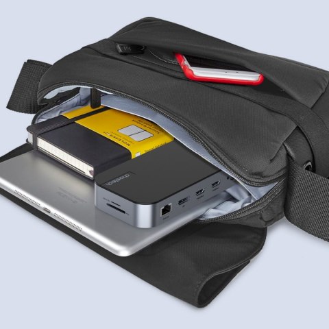 HUB Adapter M52 USB-C USB-A hdmi vga dp sd tf RJ45 aux PD szary HUB Adapter M52 USB-C USB-A hdmi vga dp sd tf RJ45 aux PD szary