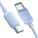 Kabel przewód USB-C - USB-C 100W 1.2m niebieski Kabel przewód USB-C - USB-C 100W 1.2m niebieski