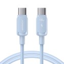 Kabel przewód USB-C - USB-C 100W 1.2m niebieski Kabel przewód USB-C - USB-C 100W 1.2m niebieski