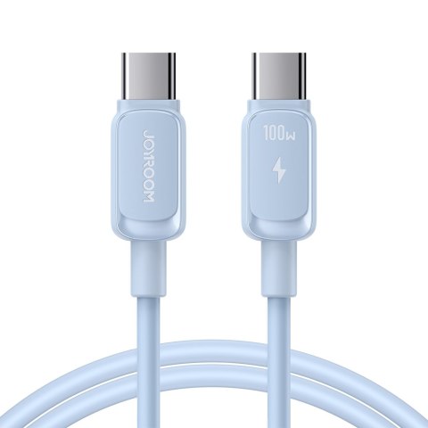 Kabel przewód USB-C - USB-C 100W 1.2m niebieski Kabel przewód USB-C - USB-C 100W 1.2m niebieski