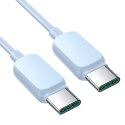 Kabel przewód USB-C - USB-C 100W 1.2m niebieski Kabel przewód USB-C - USB-C 100W 1.2m niebieski