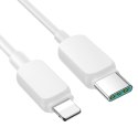 Kabel przewód do iPhone USB-C - Lightning 20W 1.2m biały Kabel przewód do iPhone USB-C - Lightning 20W 1.2m biały