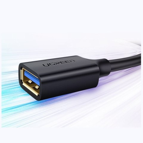 Przedłużacz kabla przewodu USB 3.0 1m czarny Przedłużacz kabla przewodu USB 3.0 1m czarny