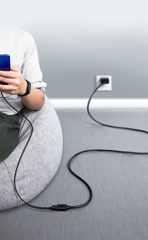 Przedłużacz kabla przewodu USB 3.0 1m czarny Przedłużacz kabla przewodu USB 3.0 1m czarny