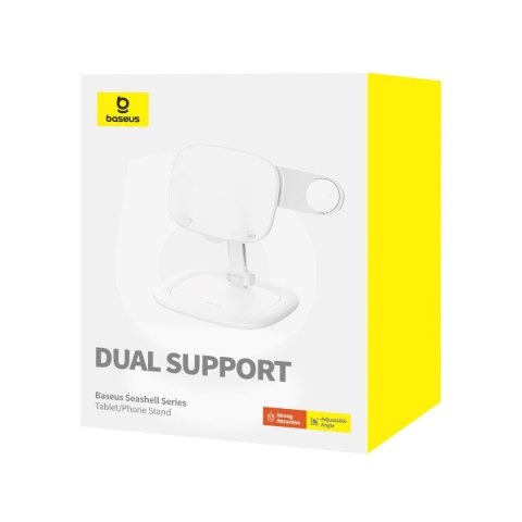 Regulowany stojak podstawka na tablet i telefon Seashell Series biały Regulowany stojak podstawka na tablet i telefon Seashell Series biały