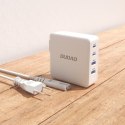 Szybka i mocna ładowarka sieciowa GaN 2x USB-C 2x USB 100W biała Szybka i mocna ładowarka sieciowa GaN 2x USB-C 2x USB 100W biała