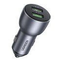 Szybka ładowarka samochodowa 2x USB 36W Quick Charge SCP FCP AFC szary Szybka ładowarka samochodowa 2x USB 36W Quick Charge SCP FCP AFC szary