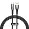 Wytrzymały elastyczny kabel do szybkiego ładowania USB-A - USB-C 100W 1m czarny
