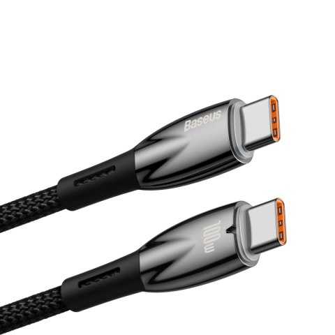 Wytrzymały elastyczny kabel do szybkiego ładowania USB-C 100W 1m czarny Wytrzymały elastyczny kabel do szybkiego ładowania USB-C 100W 1m czarny