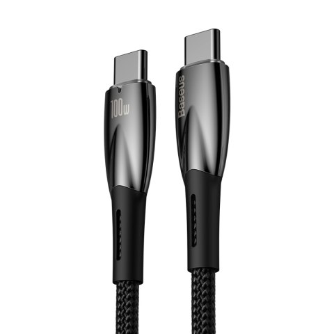 Wytrzymały elastyczny kabel do szybkiego ładowania USB-C 100W 1m czarny Wytrzymały elastyczny kabel do szybkiego ładowania USB-C 100W 1m czarny