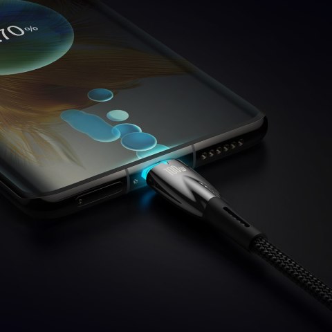 Wytrzymały elastyczny kabel do szybkiego ładowania USB-C 100W 1m czarny Wytrzymały elastyczny kabel do szybkiego ładowania USB-C 100W 1m czarny