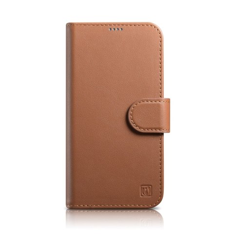 2w1 etui skórzany pokrowiec z klapką iPhone 14 Anti-RFID Wallet Case brązowy 2w1 etui skórzany pokrowiec z klapką iPhone 14 Anti-RFID Wallet Case brązowy