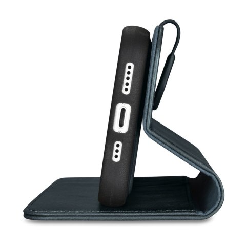 2w1 etui skórzany pokrowiec z klapką iPhone 14 Plus Anti-RFID Oil Wax Wallet Case niebieski 2w1 etui skórzany pokrowiec z klapką iPhone 14 Plus Anti-RFID Oil Wax Wallet Case niebieski