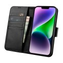 2w1 etui skórzany pokrowiec z klapką iPhone 14 Plus Anti-RFID Wallet Case czarny 2w1 etui skórzany pokrowiec z klapką iPhone 14 Plus Anti-RFID Wallet Case czarny
