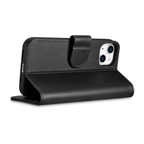 2w1 etui skórzany pokrowiec z klapką iPhone 14 Plus Anti-RFID Wallet Case czarny 2w1 etui skórzany pokrowiec z klapką iPhone 14 Plus Anti-RFID Wallet Case czarny