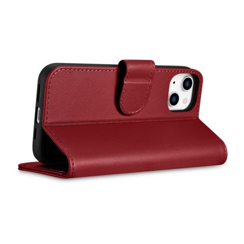 2w1 etui skórzany pokrowiec z klapką iPhone 14 Plus Anti-RFID Wallet Case czerwony 2w1 etui skórzany pokrowiec z klapką iPhone 14 Plus Anti-RFID Wallet Case czerwony