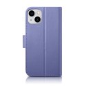 2w1 etui skórzany pokrowiec z klapką iPhone 14 Plus Anti-RFID Wallet Case jasnofioletowy 2w1 etui skórzany pokrowiec z klapką iPhone 14 Plus Anti-RFID Wallet Case jasnofioletowy