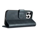 2w1 etui skórzany pokrowiec z klapką iPhone 14 Pro Anti-RFID Oil Wax Wallet Case niebieski 2w1 etui skórzany pokrowiec z klapką iPhone 14 Pro Anti-RFID Oil Wax Wallet Case niebieski