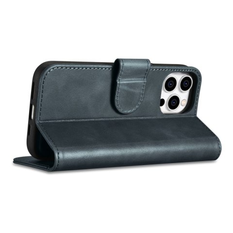 2w1 etui skórzany pokrowiec z klapką iPhone 14 Pro Anti-RFID Oil Wax Wallet Case niebieski 2w1 etui skórzany pokrowiec z klapką iPhone 14 Pro Anti-RFID Oil Wax Wallet Case niebieski