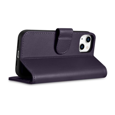 2w1 etui skórzany pokrowiec z klapką iPhone 14 Pro Anti-RFID Wallet Case ciemnofioletowy 2w1 etui skórzany pokrowiec z klapką iPhone 14 Pro Anti-RFID Wallet Case ciemnofioletowy