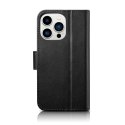 2w1 etui skórzany pokrowiec z klapką iPhone 14 Pro Anti-RFID Wallet Case czarny 2w1 etui skórzany pokrowiec z klapką iPhone 14 Pro Anti-RFID Wallet Case czarny