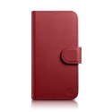 2w1 etui skórzany pokrowiec z klapką iPhone 14 Pro Anti-RFID Wallet Case czerwony 2w1 etui skórzany pokrowiec z klapką iPhone 14 Pro Anti-RFID Wallet Case czerwony