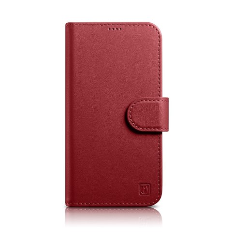 2w1 etui skórzany pokrowiec z klapką iPhone 14 Pro Anti-RFID Wallet Case czerwony 2w1 etui skórzany pokrowiec z klapką iPhone 14 Pro Anti-RFID Wallet Case czerwony
