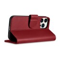 2w1 etui skórzany pokrowiec z klapką iPhone 14 Pro Anti-RFID Wallet Case czerwony 2w1 etui skórzany pokrowiec z klapką iPhone 14 Pro Anti-RFID Wallet Case czerwony