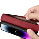 2w1 etui skórzany pokrowiec z klapką iPhone 14 Pro Anti-RFID Wallet Case czerwony 2w1 etui skórzany pokrowiec z klapką iPhone 14 Pro Anti-RFID Wallet Case czerwony