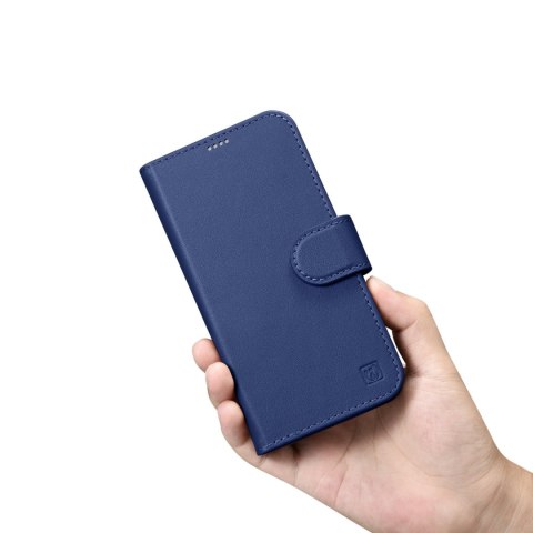 2w1 etui skórzany pokrowiec z klapką iPhone 14 Pro Anti-RFID Wallet Case niebieski 2w1 etui skórzany pokrowiec z klapką iPhone 14 Pro Anti-RFID Wallet Case niebieski