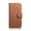 2w1 etui skórzany pokrowiec z klapką iPhone 14 Pro Max Anti-RFID Wallet Case brązowy 2w1 etui skórzany pokrowiec z klapką iPhone 14 Pro Max Anti-RFID Wallet Case brązowy