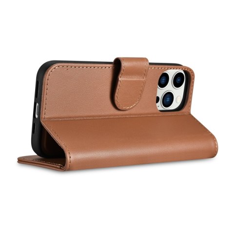 2w1 etui skórzany pokrowiec z klapką iPhone 14 Pro Max Anti-RFID Wallet Case brązowy 2w1 etui skórzany pokrowiec z klapką iPhone 14 Pro Max Anti-RFID Wallet Case brązowy