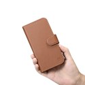 2w1 etui skórzany pokrowiec z klapką iPhone 14 Pro Max Anti-RFID Wallet Case brązowy 2w1 etui skórzany pokrowiec z klapką iPhone 14 Pro Max Anti-RFID Wallet Case brązowy