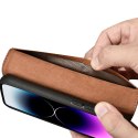 2w1 etui skórzany pokrowiec z klapką iPhone 14 Pro Max Anti-RFID Wallet Case brązowy 2w1 etui skórzany pokrowiec z klapką iPhone 14 Pro Max Anti-RFID Wallet Case brązowy