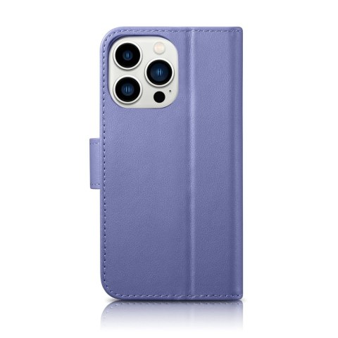 2w1 etui skórzany pokrowiec z klapką iPhone 14 Pro Max Anti-RFID Wallet Case jasnofioletowy 2w1 etui skórzany pokrowiec z klapką iPhone 14 Pro Max Anti-RFID Wallet Case jasnofioletowy
