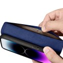 2w1 etui skórzany pokrowiec z klapką iPhone 14 Pro Max Anti-RFID Wallet Case niebieski 2w1 etui skórzany pokrowiec z klapką iPhone 14 Pro Max Anti-RFID Wallet Case niebieski