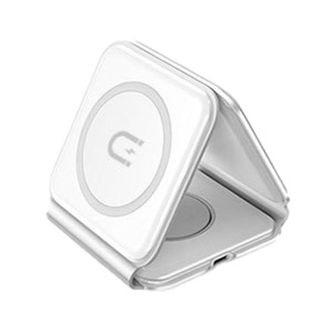 3w1 Ładowarka indukcyjna bezprzewodowa dla 3 urządzeń jednocześnie 15W biała 3w1 Ładowarka indukcyjna bezprzewodowa dla 3 urządzeń jednocześnie 15W biała