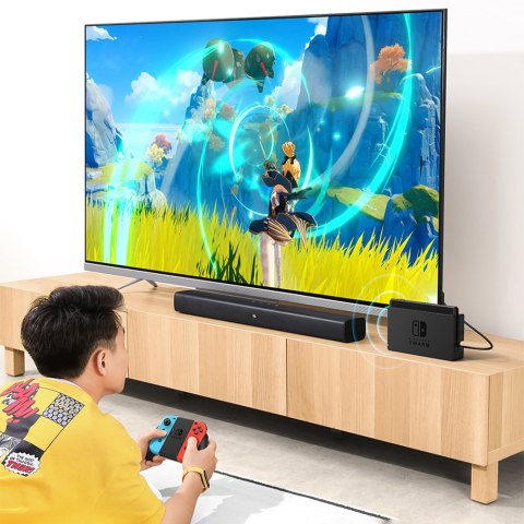 Adapter transmiter Bluetooth do słuchawek Playstation Nintendo Switch czarny Adapter transmiter Bluetooth do słuchawek Playstation Nintendo Switch czarny